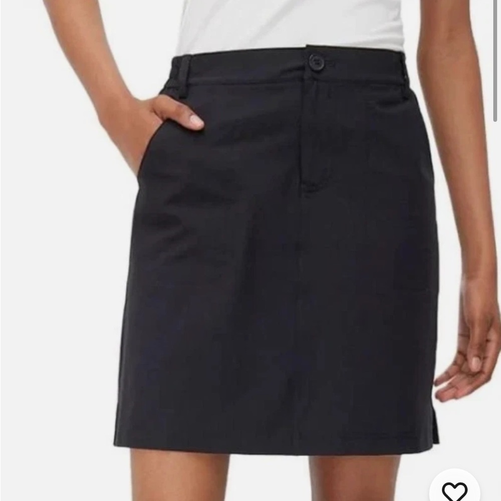 NWT Tilley‎ Womens Skort Trek Built-In Short UPF 50 Elastic Waist Pockets Black